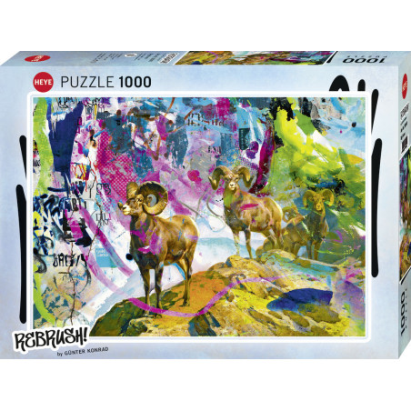 Puzzle 1000 pzs. Rebrush!, Big Horns